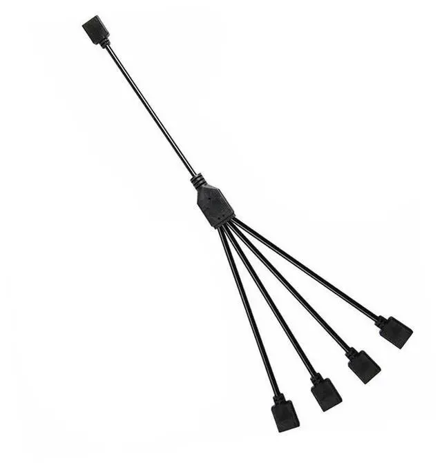 Alt view image 2 of 7 - 1 to 4 Extension Cable 5V Computer Motherboard Extension Cord with Plug-in Function for LED Strip