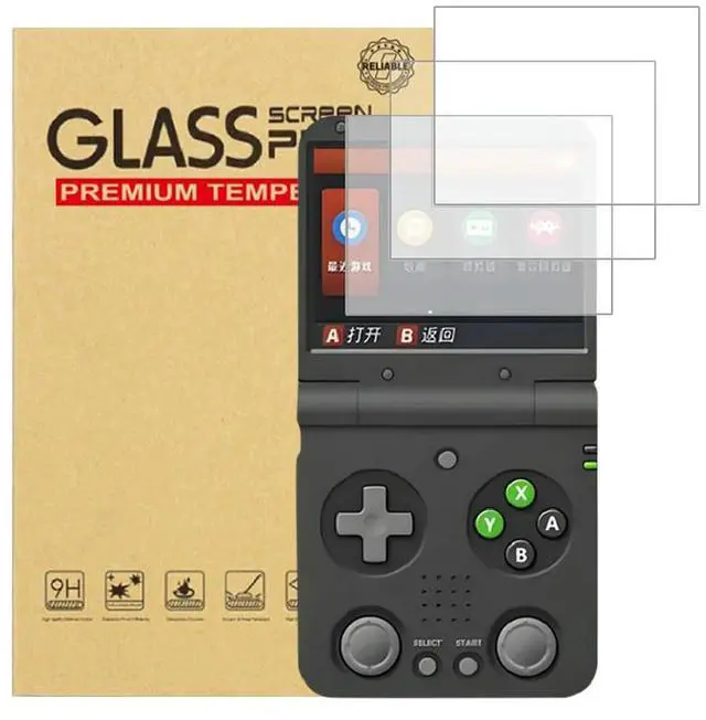 Alt view image 4 of 7 - For Miyoo Flip Tempered Glass Screen Protector Films 9H Ultra-Clear Game Console Screen Protector Film Screen Tempered Film