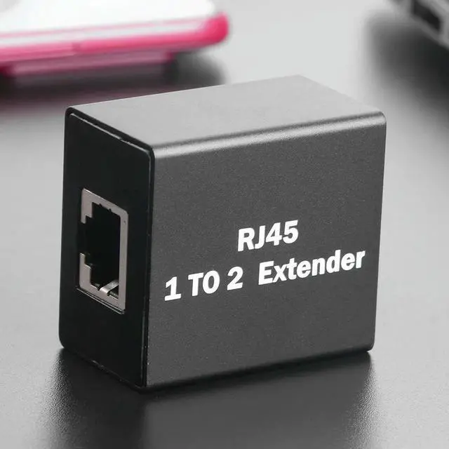Alt view image 4 of 7 - Ethernet Network Adapter Cable Connector Ports Coupler 1 To 2 Way RJ45 Extender for Household Computer Safety Parts