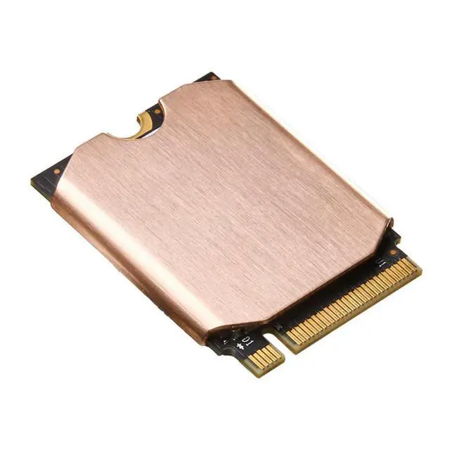 Alt view image 4 of 7 - Copper SSD Heat Sink with Silicone Pad SSD Radiator Game Console Accessories for Steam Deck M.2 2230 SSD