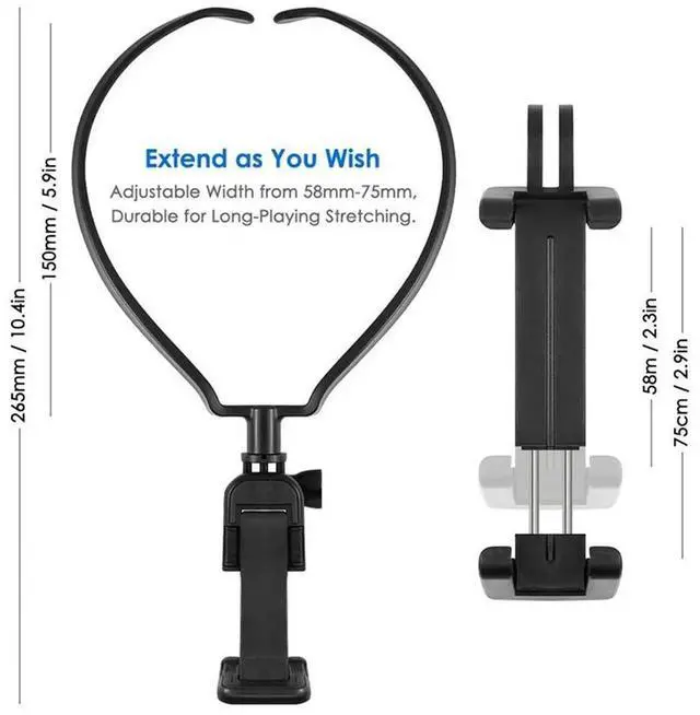 Main image of Neck Phone Holder POV Photographing Vlog Selfie Wearable Phone Mount Stand Wearable Photographing Video Recording Selfie
