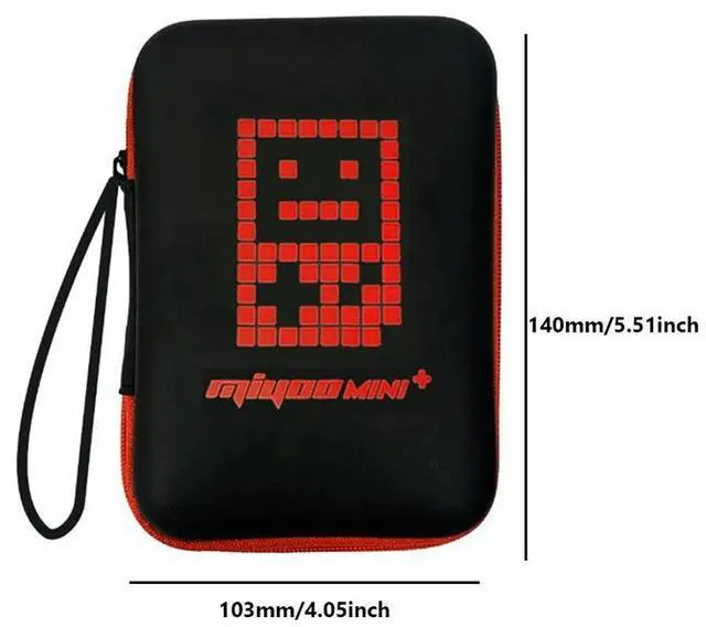 Alt view image 2 of 7 - EVA Carrying Case Waterproof Multifunctional Game Console Pouch Case Wear-resistant With Lanyard Lightweight for Miyoo Mini Plus