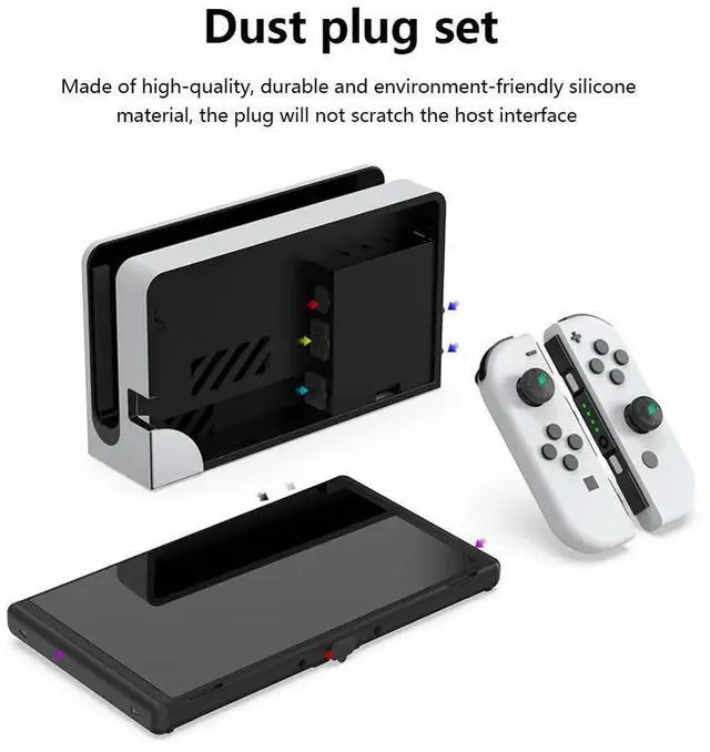 Alt view image 3 of 7 - 14 PCS/Set Dust Protector Silicone Dustproof Plug Dustproof Protector Plug for Nintendo Switch OLED Game Console Accessories