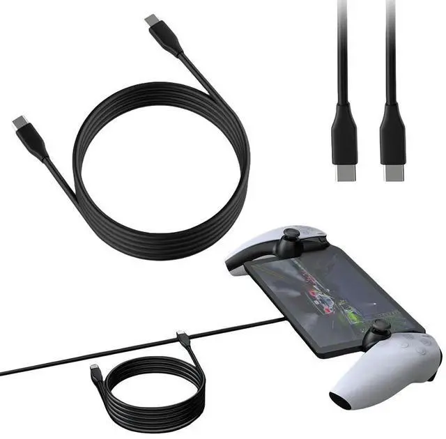 Alt view image 2 of 7 - 1.5M Type-C Charging Cable USB C Data Cable Charging Cord Game Controller Cable for PS5 Portal Handheld/PS5 Controller/NS/XBOX