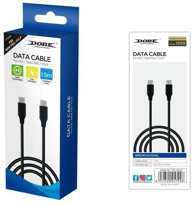 Alt view image 4 of 7 - 1.5M Type-C Charging Cable USB C Data Cable Charging Cord Game Controller Cable for PS5 Portal Handheld/PS5 Controller/NS/XBOX