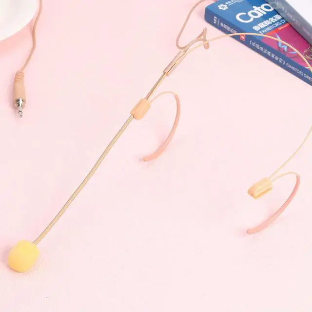 Alt view image 3 of 4 - 3.5 Mm Plug Head-Mounted Wired Microphone for Wireless Bodypack Transmitter Headset Mini Mic for Conference Guide Speech Teacher