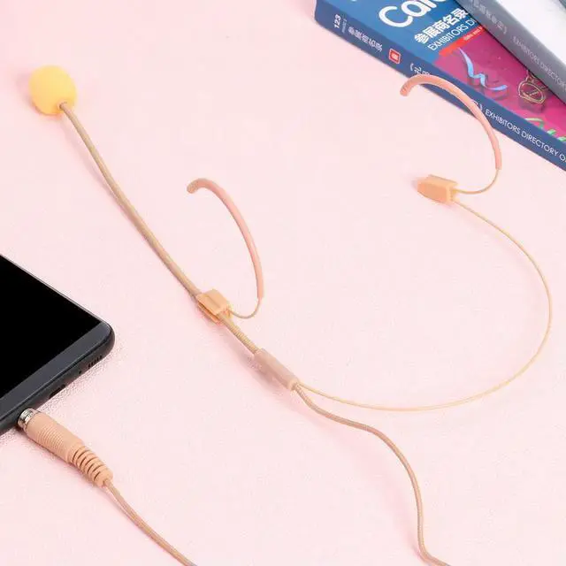 Alt view image 2 of 4 - 3.5 Mm Plug Head-Mounted Wired Microphone for Wireless Bodypack Transmitter Headset Mini Mic for Conference Guide Speech Teacher