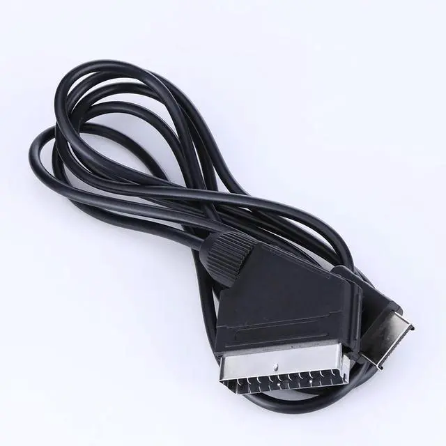 Alt view image 3 of 4 - 1.8m RGB SCART Cable TV AV Connection Game Cord Wire Video Game Cable Game Console Cable for PS1 PS2 PS3 Line Console