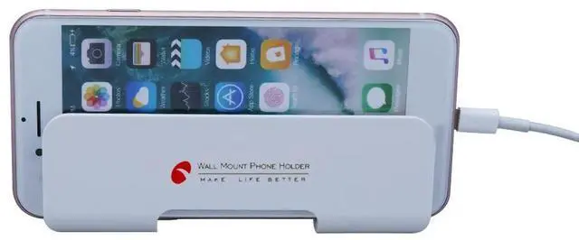Alt view image 3 of 4 - Wall Mount Phone Tablet Hanging Stand Charging Holder Bracket Shelf