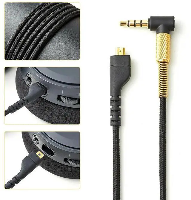 Alt view image 2 of 4 - Game Headphone Audio Cable 2m Gaming Headset Audio Cable Extension Cord Replacement for SteelSeries Arctis 3 5 7 Pro