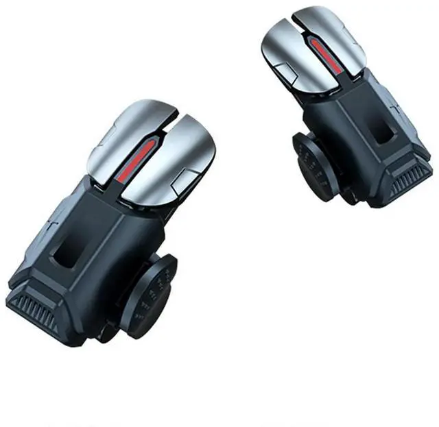 Alt view image 2 of 4 - 2pcs Mobile Gamepad Trigger Joystick Latency-Free Control for PUBG Game Shooter Fire Button Controller for Android Phone