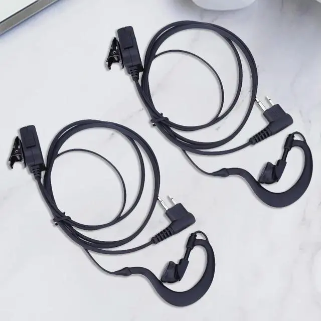Alt view image 2 of 6 - 2-Pin Walkie Talkie Earpiece Headset Mic PTT Earphone Walkie Talkie Headset Multifunctional Accessories for CB Radio