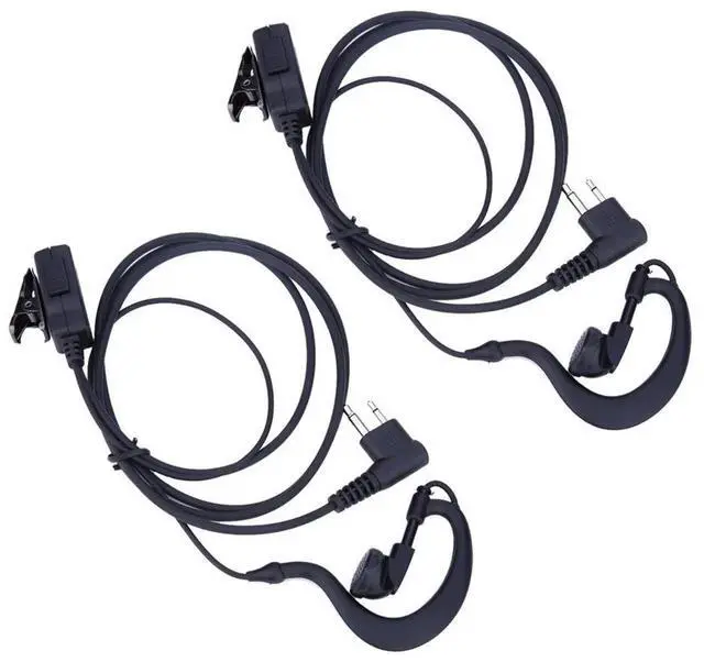 Alt view image 4 of 6 - 2-Pin Walkie Talkie Earpiece Headset Mic PTT Earphone Walkie Talkie Headset Multifunctional Accessories for CB Radio