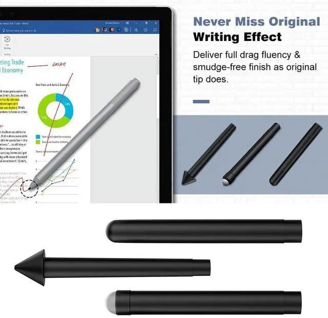 Main image of Stylus Pen Nib Tip Kit Stylus Pen Tips HB 2H H Refill Pencil Nibs Screen Replacement Kit for Surface Pro 6