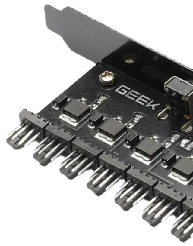 Alt view image 2 of 7 - 1 to 7 PC Case Cooling Fan HUB Splitter 12V Computer Speed Controller Adapter