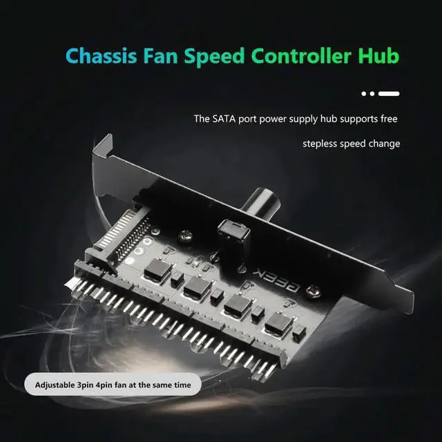 Main image of 1 to 7 PC Case Cooling Fan HUB Splitter 12V Computer Speed Controller Adapter