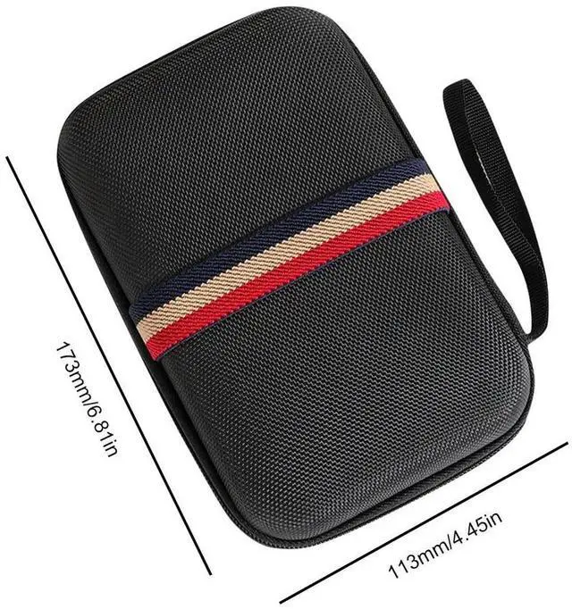 Alt view image 4 of 7 - Portable Carrying Case Shockproof Zipper Handbag Anti-Scratch with Pocket for Anbernic RG Cube Retro Handheld Game Console