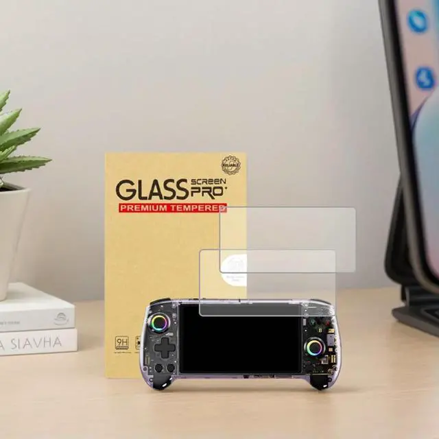 Alt view image 3 of 7 - 2Pcs 9H HD Tempered Glass Anti-scratch Protective Film Tempered Film for Anbernic RG557 Accessories