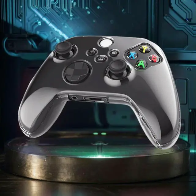 Alt view image 3 of 7 - Clear Crystal Case Anti-Slip Transparent Skin Housing Case Travel Protective Case for Xbox Series X/S Controller