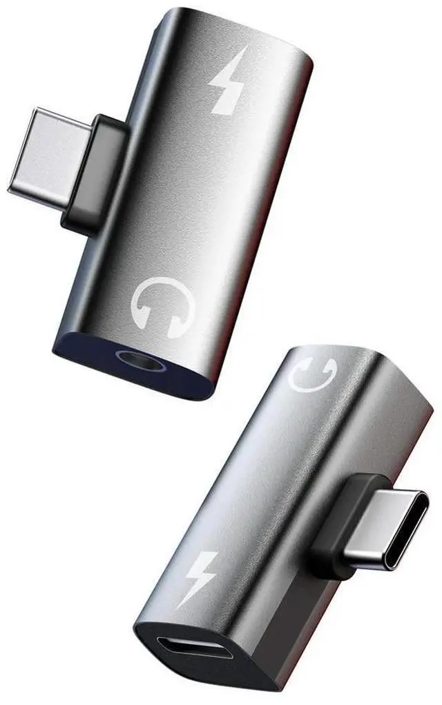 Alt view image 3 of 4 - 2-in-1 USB Type C To 3.5mm Headphone and Charger Adapter PD 30W USB C Splitter Earphone Splitter for 15 16