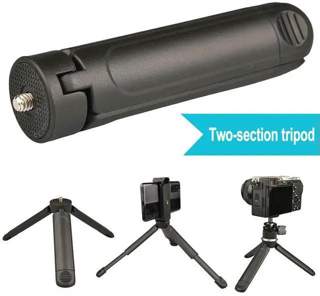 Alt view image 3 of 7 - Extendable Tripod with 1/4 Screw Mount Camera Handle Grip Portable Table Tripod for Video Recording/Selfies/Live Stream/Vlogging