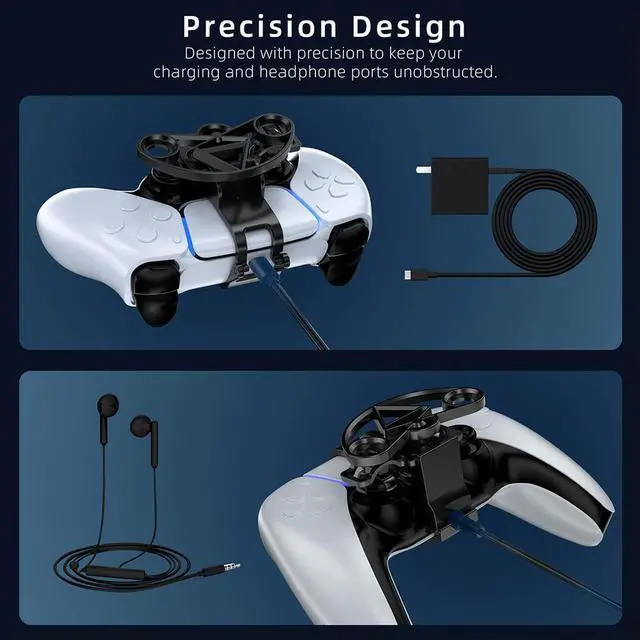 Alt view image 3 of 4 - Mini Racing Games Steering Wheel Replacement for PS5 Game Controller Accessories 3D Printing To Increase Game Experience