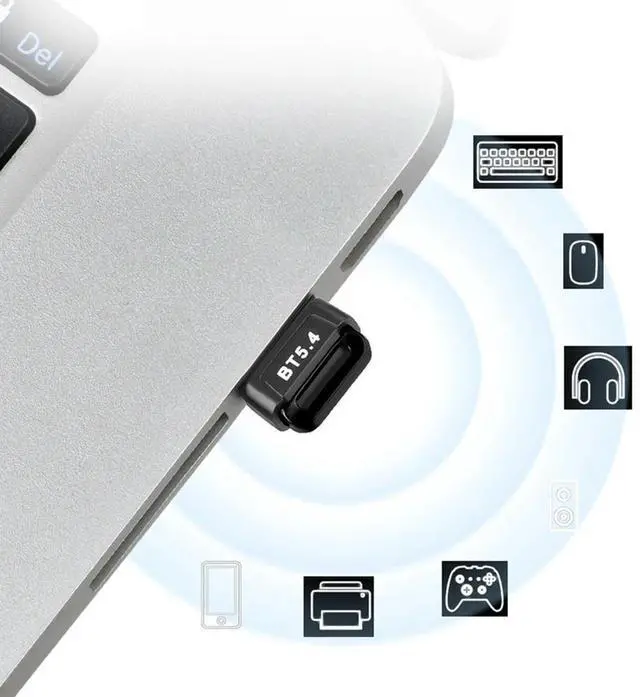 Alt view image 4 of 4 - BT 5.4 Adapter Wireless BT Transmitter Receiver Plug and Play for PC Mouse Keyboard Headphones Speakers