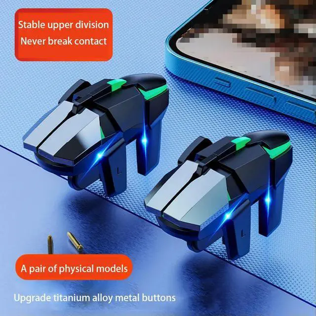 Alt view image 3 of 4 - 2pcs 6 Finger Gamepad Joystick for PUBG Phone Game Controller Aim Shooting Gaming Trigger for Android Gamepad