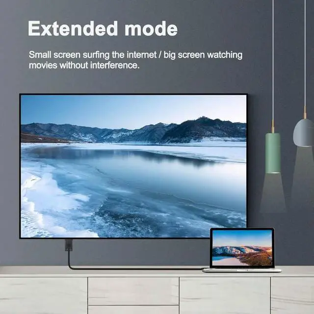 Alt view image 3 of 7 - 1.8M/6FT Type-C To VGA Adapter Cable USB3.1 Type-C To VGA Adapter Cable USB Type-C To VGA Adapter Cable for PC Computer Monitor