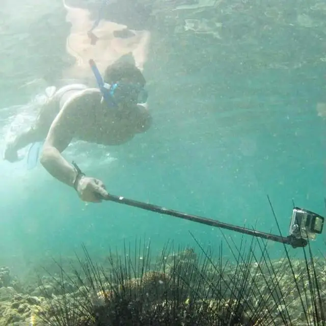 Alt view image 3 of 7 - Extendable Pole Selfie Monopod Handheld Extendable Selfie Stick for GoPro Action Camera Outdoor Photography