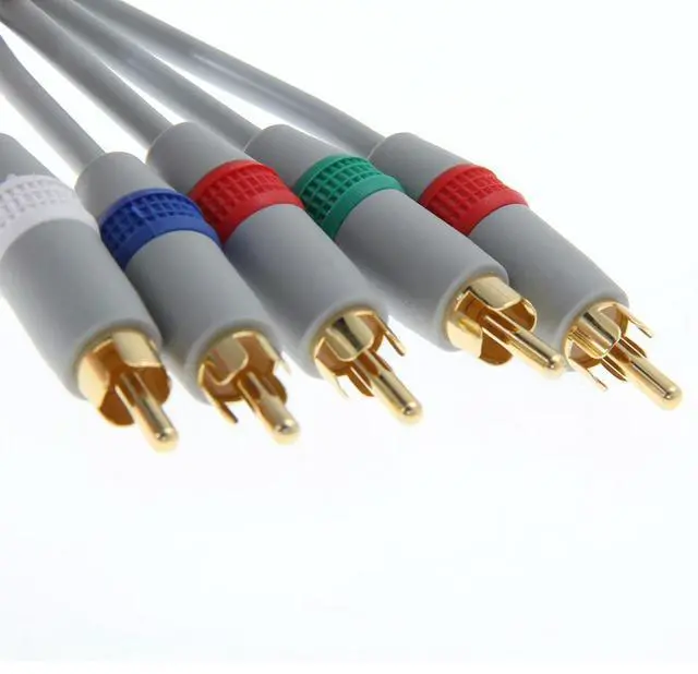 Alt view image 3 of 7 - 1080P Component Video Cable HDTV Audio Video AV 5RCA Cable Component Audio Video Cable HD AV Cable for Nintendo Wii
