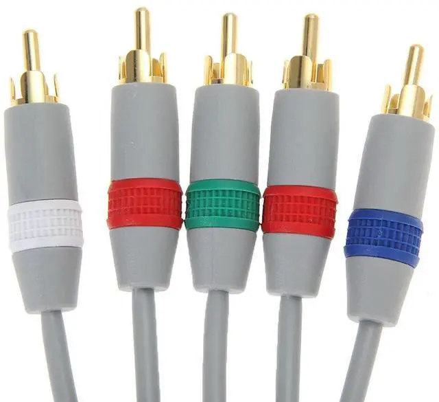 Alt view image 4 of 7 - 1080P Component Video Cable HDTV Audio Video AV 5RCA Cable Component Audio Video Cable HD AV Cable for Nintendo Wii