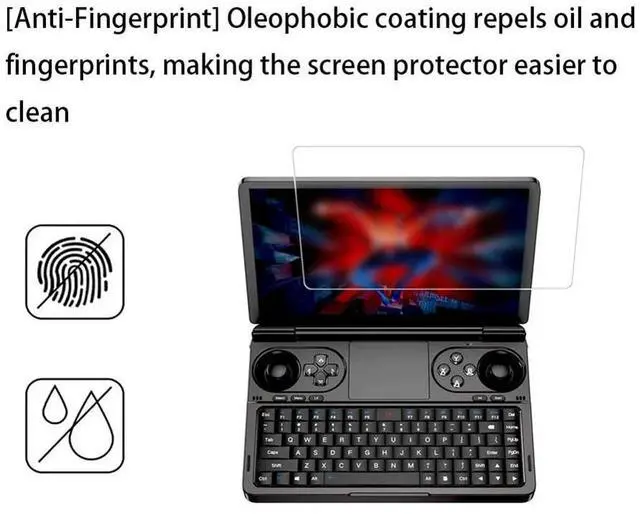 Alt view image 2 of 7 - For GPD Win Mini Tempered Glass Films Anti-Scratch Screen Protective Tempered Glass Anti-Fingerprint Anti-Glare Game Accessories