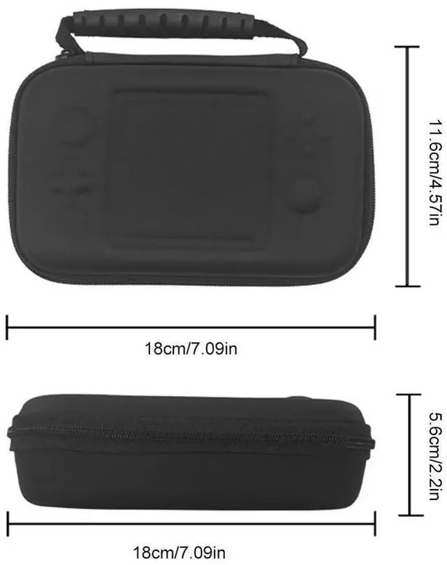 Alt view image 4 of 7 - EVA Portable Carrying Case Waterproof Carrying Bag Shockproof Zipper Handbag with Pocket for Anbernic RG Cube Retro Game Console
