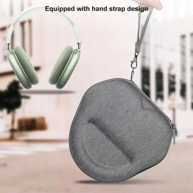 Alt view image 4 of 7 - Earphone Case with Hand Strap Bag Anti-Scratch Carrying Box Cover Protective Pouch for Airpods Max Wireless Headset