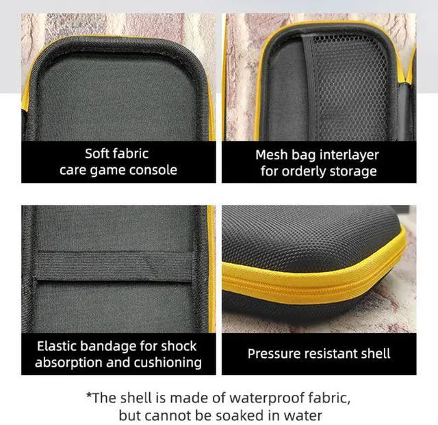 Alt view image 4 of 7 - Carrying Case Bag EVA Hard Carrying Case Anti Scratch with Mesh Pocket Anti-Drop for RG ARC-D RG ARC-S Handheld Game Console