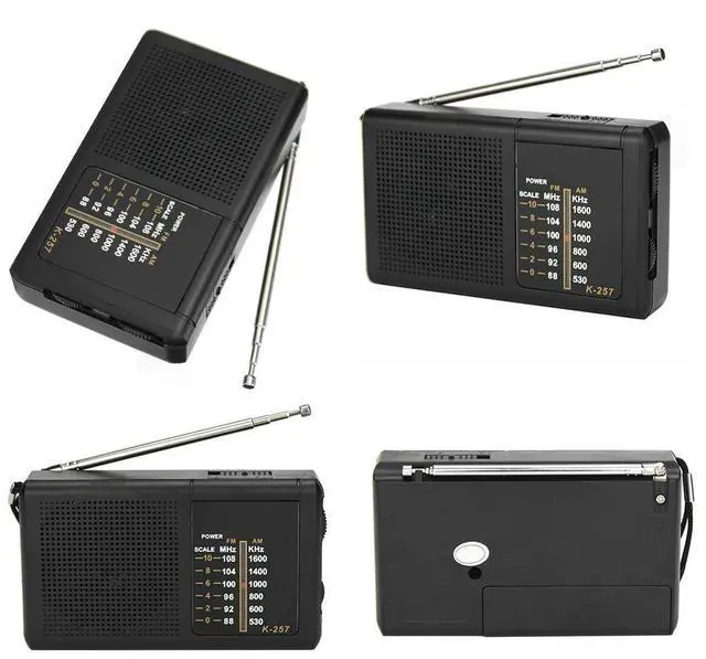 Alt view image 3 of 7 - Portable Radio with Speaker Mini Transistor Radio Telescopic Antenna Small Radio with LED Indicator for Indoor Outdoor