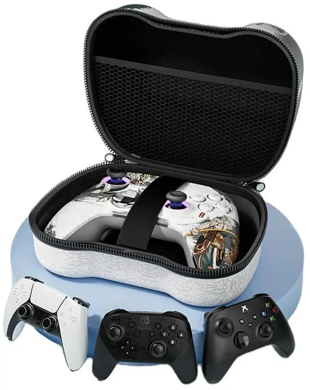 Alt view image 2 of 7 - EVA Hard Travel Carrying Case Shockproof Handle Box with Mesh Pocket Travel Case for Switch Pro/PS5/Xbox Game Controller