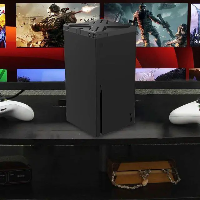 Alt view image 3 of 7 - Cooling Fan Dust Filter Dustproof Cover with Headphone Bracket Rack Dust Filter Accessories for XBOX Series
