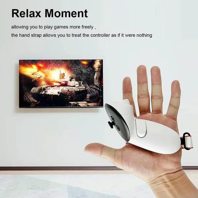Alt view image 7 of 7 - VR Headset Accessories Set Adjustable Active Straps Replacement Kit l Ring Buckle Joystick Caps for Quest 3 Controller