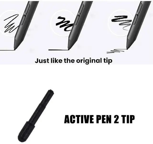 Alt view image 8 of 8 - 3Pcs Touch Pen Nibs with Clip Touch Nib Tips High Sensitivity Stylus Replacement Spare Pen Tips for Thinkpad Active Pen 2