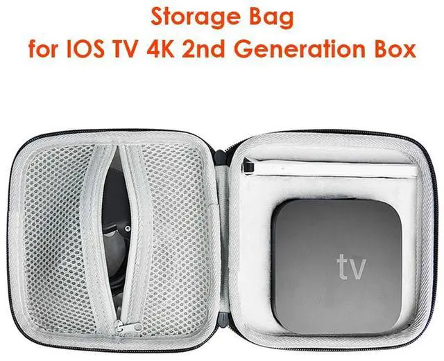 Alt view image 7 of 8 - Package Black Travel Carry Case Portable Hard Carrying Case for TV 6th Generation Box Remote Accessories