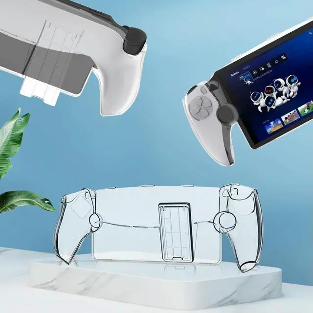 Alt view image 5 of 8 - PC Case Anti-drop Protective Cover Sleeve with Stand Anti-Scratch Handheld Game Console Cover Transparent for Portal