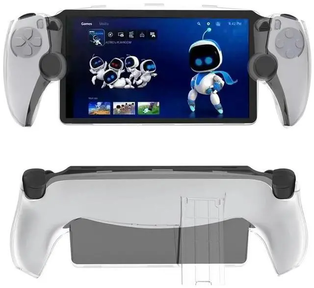 Alt view image 6 of 8 - PC Case Anti-drop Protective Cover Sleeve with Stand Anti-Scratch Handheld Game Console Cover Transparent for Portal