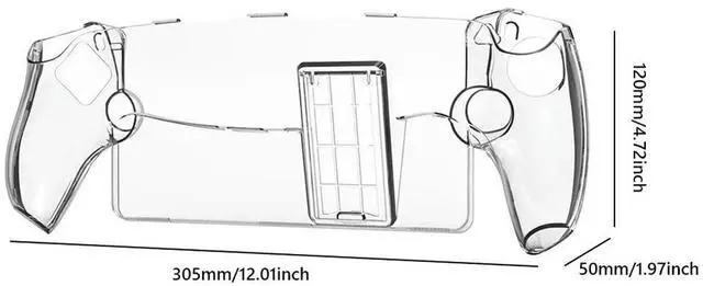 Alt view image 8 of 8 - PC Case Anti-drop Protective Cover Sleeve with Stand Anti-Scratch Handheld Game Console Cover Transparent for Portal