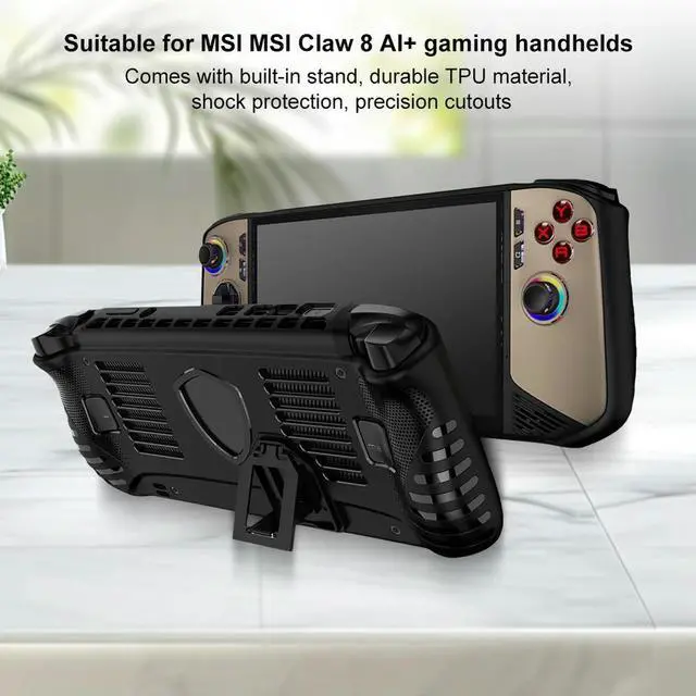 Alt view image 7 of 8 - Handheld Game Console Case for Claw 8 AI+ 2025 TPU with Kickstand Protective Case Shockproof Soft Case Cover