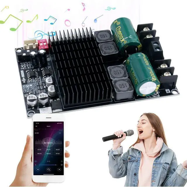 Alt view image 5 of 7 - ZK-2001 TPA3221 Pure Amplifier Board 100Wx2 Dual Channel Stereo Audio Amp DC 10-30V 200W AMP Bridged Mono Subwoofer Speaker