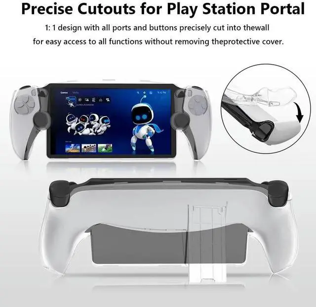 Alt view image 7 of 8 - PC Case Anti-drop Protective Cover Sleeve with Stand Anti-Scratch Handheld Game Console Cover Transparent for Portal