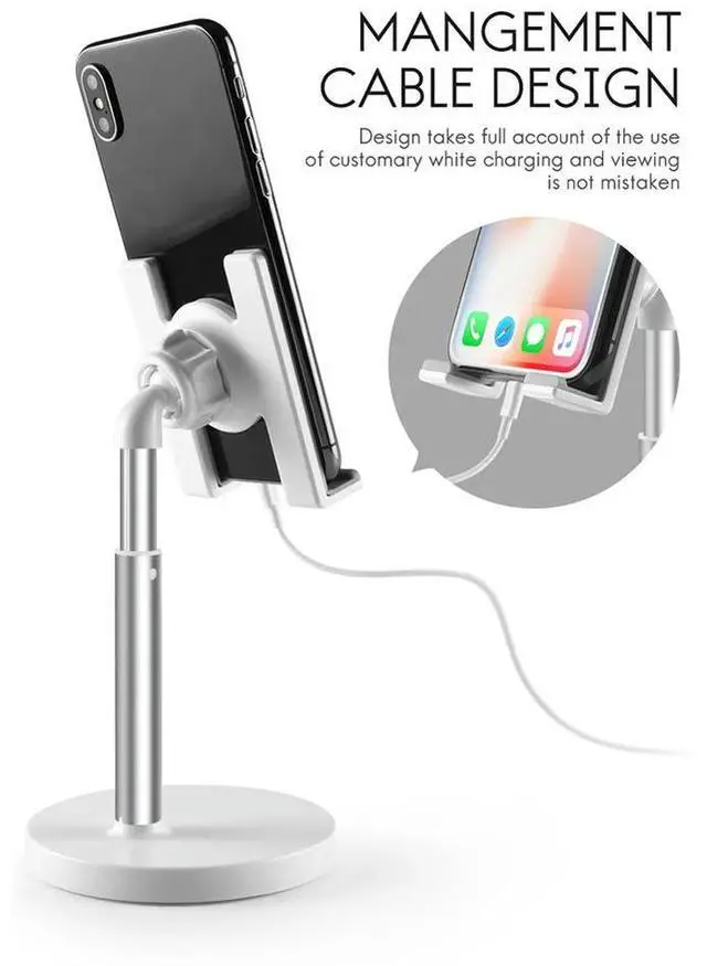 Alt view image 3 of 8 - Desktop Tablet Holder Adjustable Universal Phone Holder Portable Tablet Stand Computer Office Desk Accessories