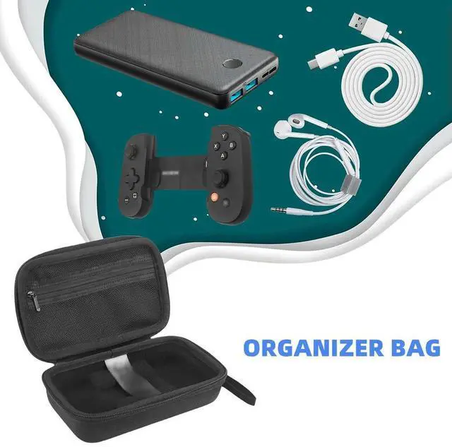 Alt view image 2 of 8 - Hard Carrying Case Waterproof Protective Travel Case Replacement Handbag with Lanyard for Backbone One Mobile Gaming Controller